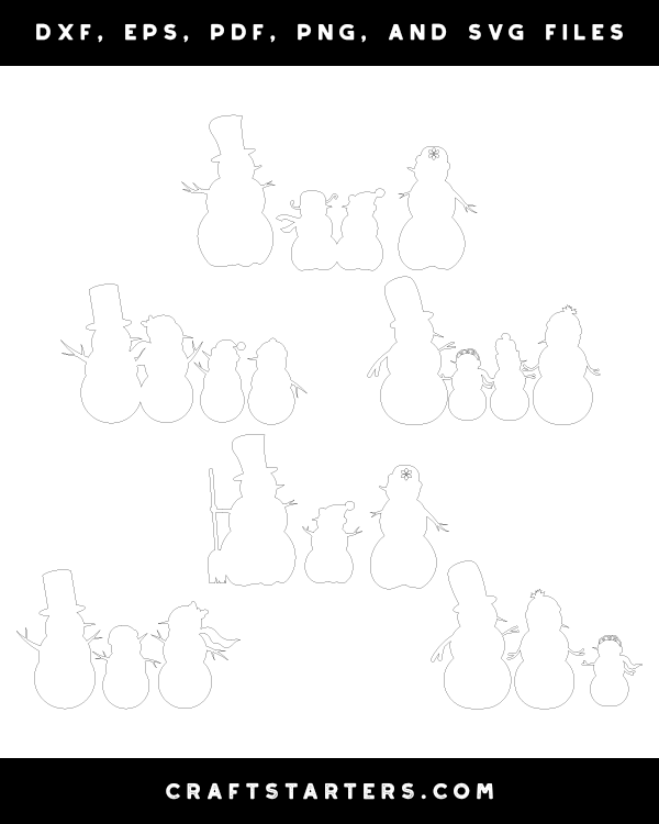 Snowman Family Patterns