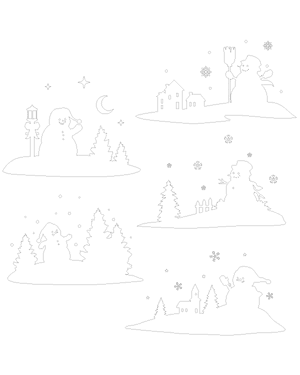 Snowman Scene Patterns