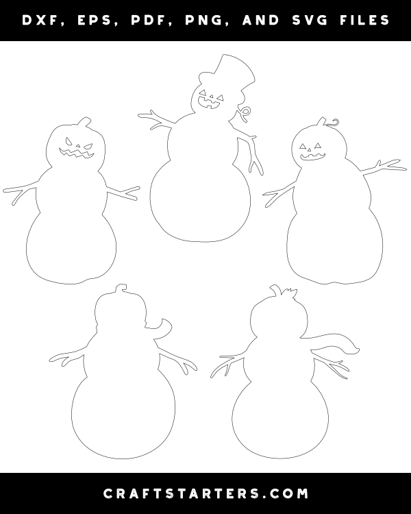 Snowman with Pumpkin Head Patterns