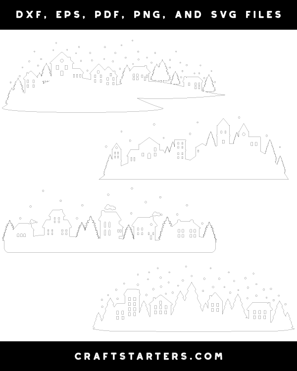 Snowy Village Patterns