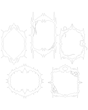 Spooky Gothic Frame Patterns