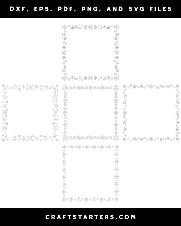 Square Snowflake Border Patterns
