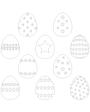 Star Easter Egg Patterns