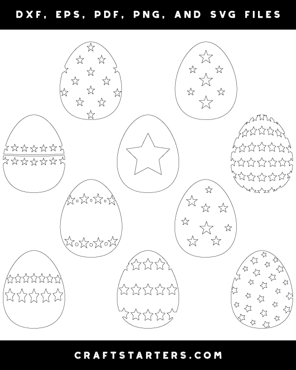 Star Easter Egg Patterns