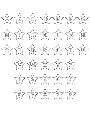 Star Letter and Number Patterns