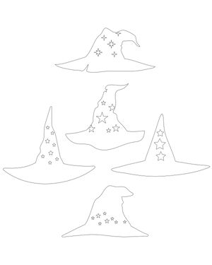 Starry Witch Hat Patterns