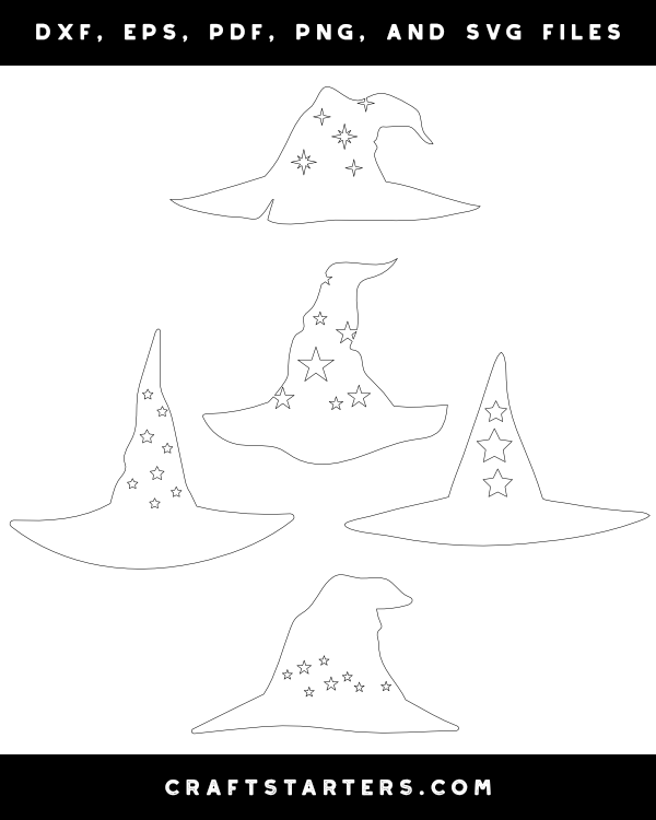 Starry Witch Hat Patterns