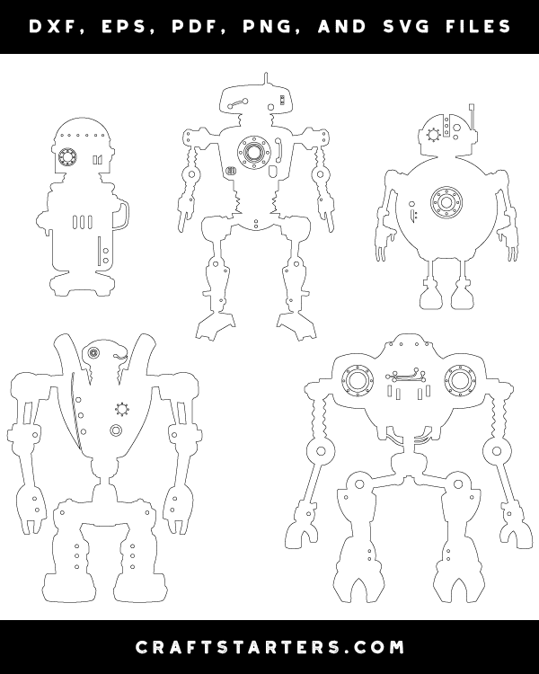 Steampunk Robot Patterns