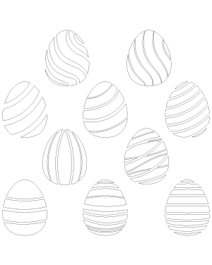 Striped Easter Egg Patterns