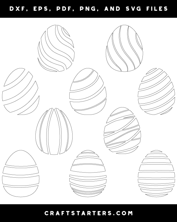 Striped Easter Egg Patterns