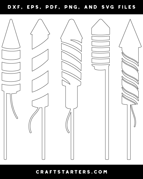 Striped Fireworks Rocket Patterns