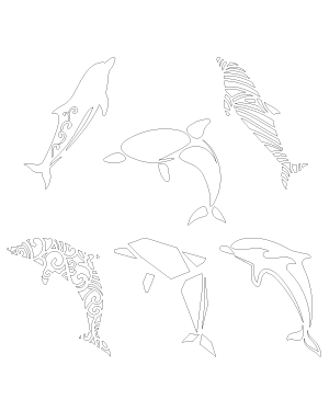 Stylized Dolphin Patterns