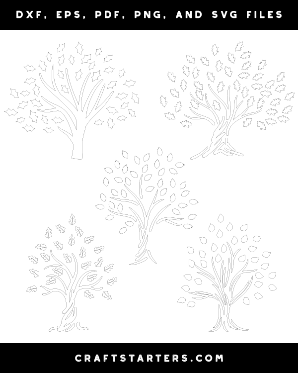 Stylized Oak Tree Patterns