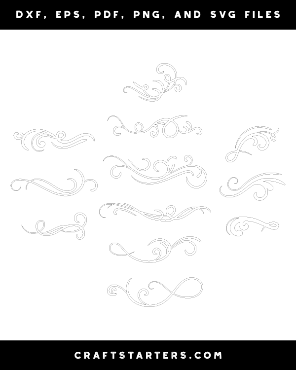 Swirl SVG Cut File | Flourish Svg | Swoosh Svg