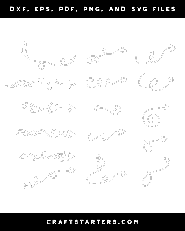 Swirly Arrow Patterns