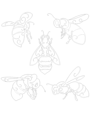 Swirly Bee Patterns