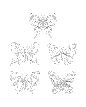 Swirly Butterfly Patterns