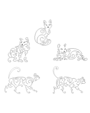Swirly Cat Patterns