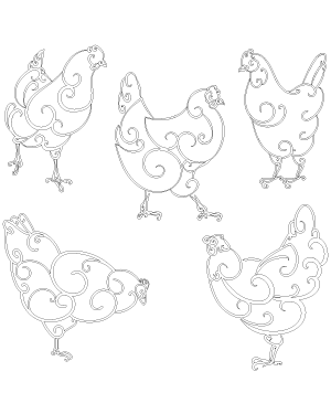 Swirly Chicken Patterns