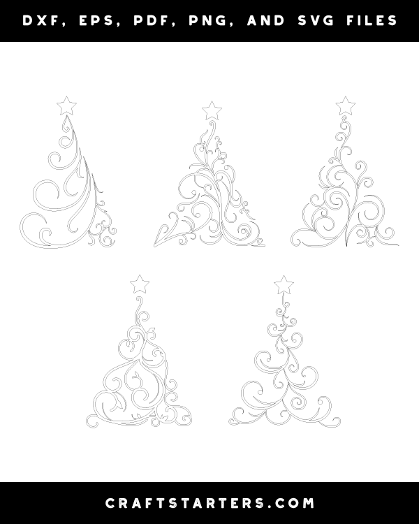 Swirly Christmas Tree Patterns