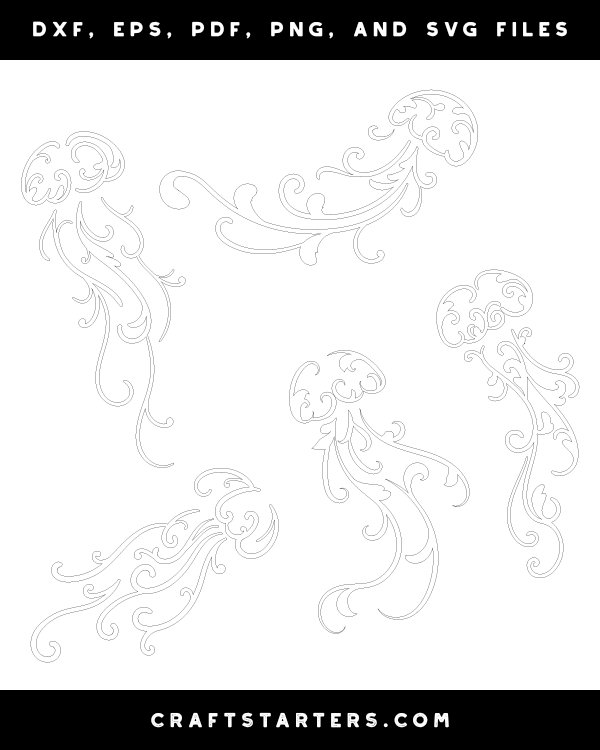 Swirly Jellyfish Patterns