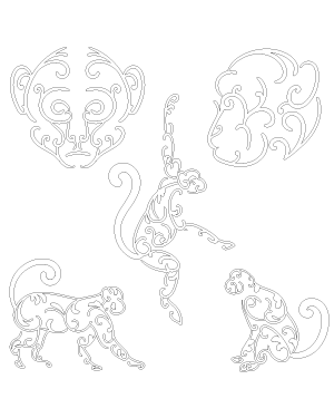 Swirly Monkey Patterns