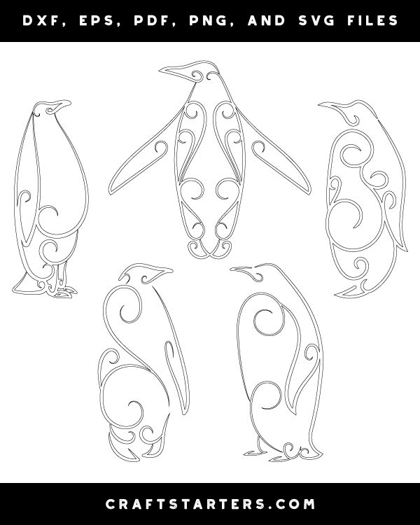 Swirly Penguin Patterns