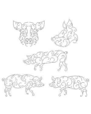 Swirly Pig Patterns