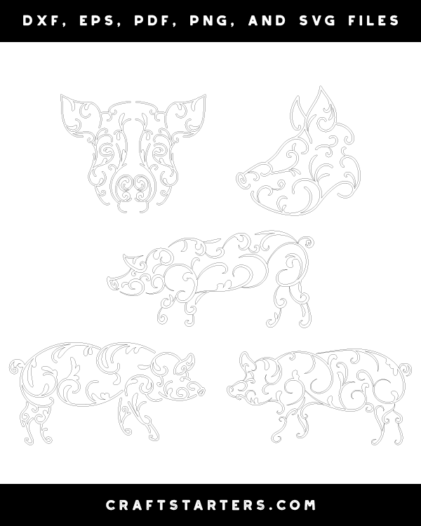 Swirly Pig Patterns
