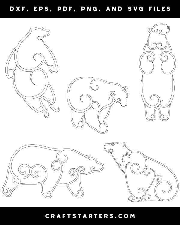 Swirly Polar Bear Patterns