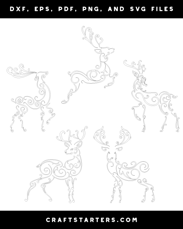 Swirly Reindeer Patterns