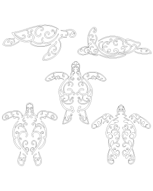 Swirly Sea Turtle Patterns