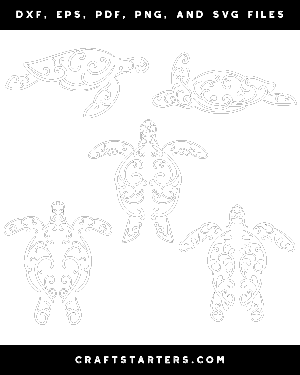 Swirly Sea Turtle Patterns