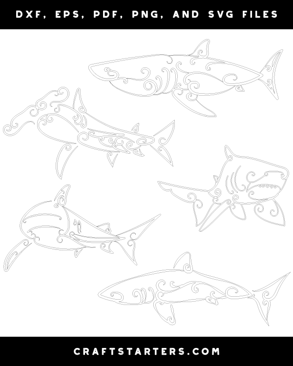 Swirly Shark Patterns