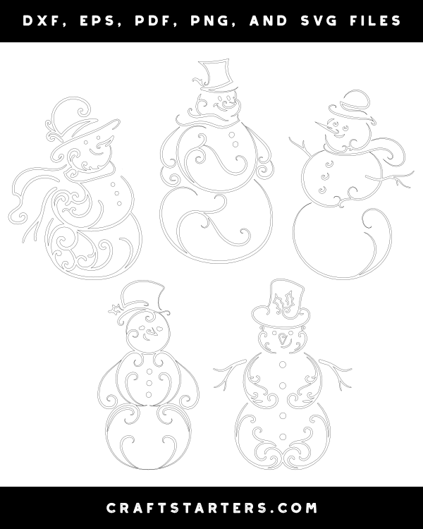 Swirly Snowman Patterns