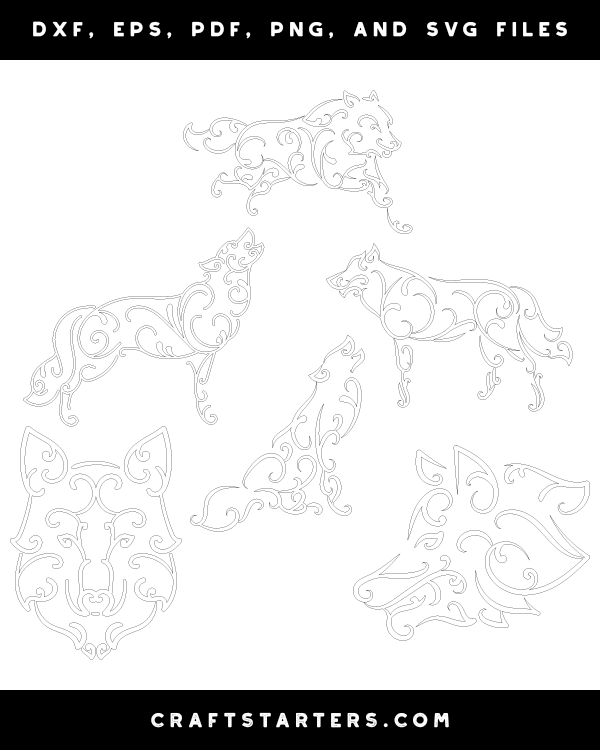 Swirly Wolf Patterns
