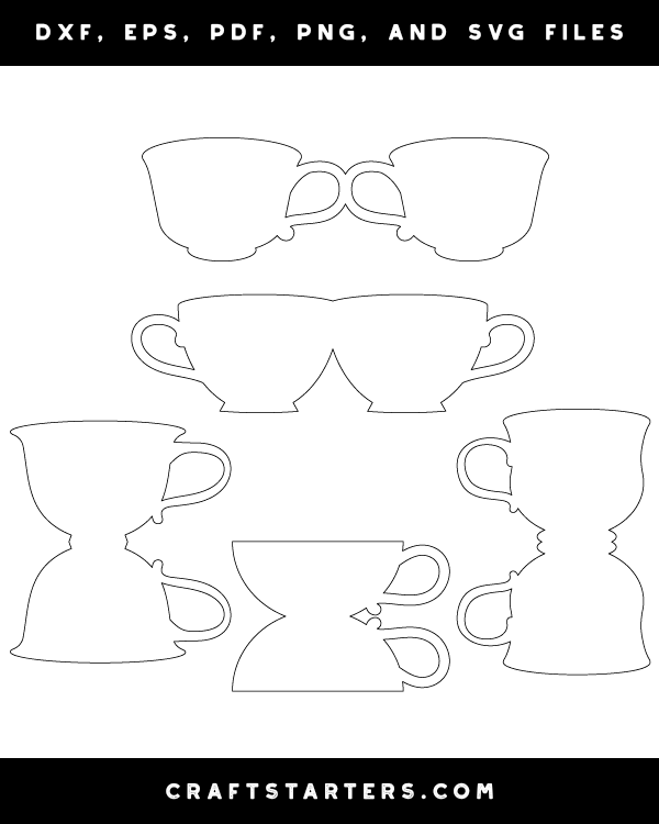 Teacup-Shaped Card Patterns