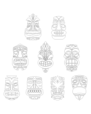 Tiki Mask Patterns