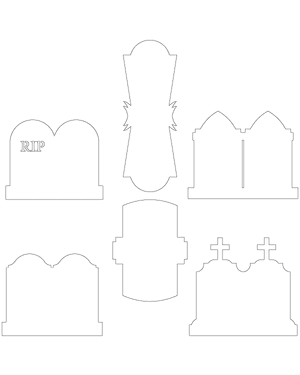 Tombstone-Shaped Card Patterns