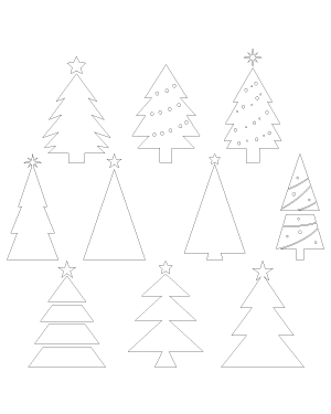 Triangle Christmas Tree Patterns