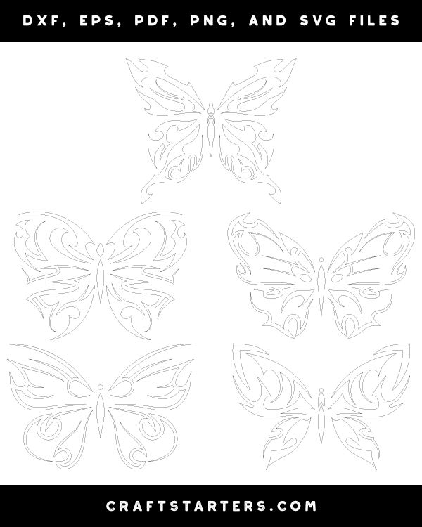 Tribal Butterfly Patterns