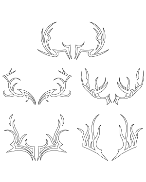 Tribal Deer Antlers Patterns