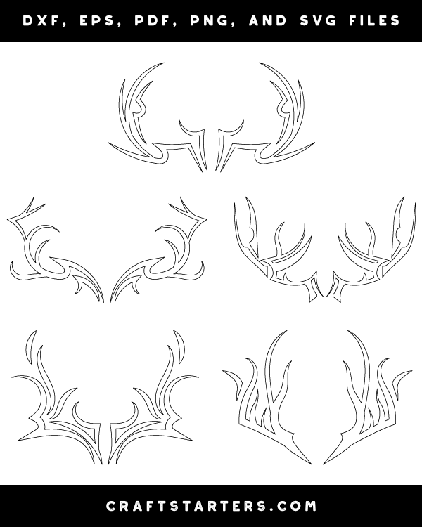 Tribal Deer Antlers Patterns