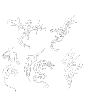 Tribal Dragon Patterns
