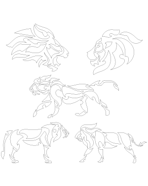 Tribal Lion Patterns