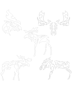 Tribal Moose Patterns