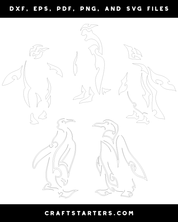 Tribal Penguin Patterns