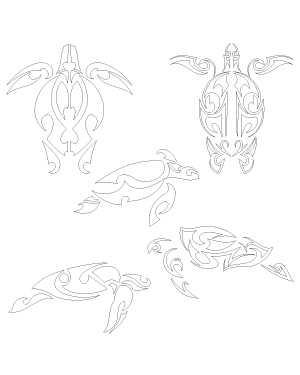 Tribal Sea Turtle Patterns