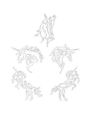 Tribal Unicorn Patterns