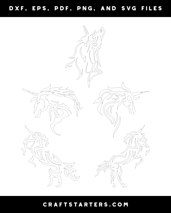 Tribal Unicorn Patterns